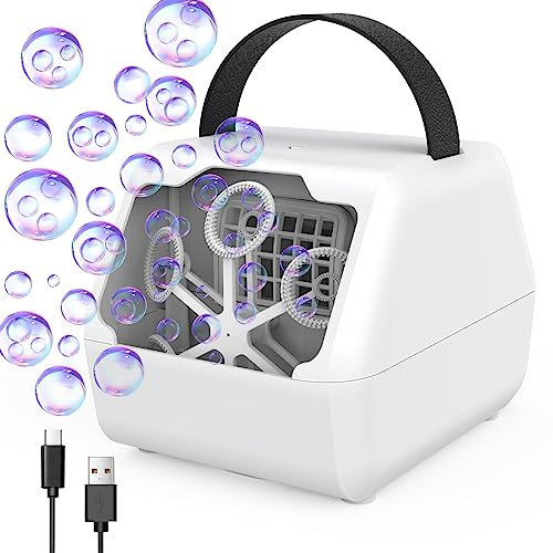 Panamalar Macchina delle Bolle per Bambini, Macchina Automatica Professionale per Bolle di Sapone con 400ml Serbatoio Grande, 10000+ Bolle/Min Soffiatore di Bolle, Festa All'aperto Matrimonio Regalo