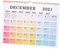 STOBOK 1 Stück 2021 Englischer Wandkalender Geschenke Schreibtischkalender Kalenderblock 2021 2121 Kalenderblock das Geschenk Notizkalender Bürokalender Spule Mondkalender Zeitplan Papier