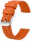 BISONSTRAP Flexible Bracelet Montre en Silicone 20mm, Bracelet pour Homme et Femme, Bracelets Connectée en Caoutchouc, Orange avec Boucle Argentée