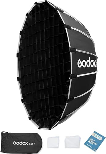 Godox S65T 65cm Tragbare Quick Release Softbox mit Gitter | Bowen Mount Halterung für Godox SL60 SL300II VL150 VL300 UL150 und Photography Studio Flash