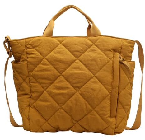 ARVALOLET Damen Winter-Shopper-Tasche, Gesteppt, Leicht, Gepolstert, Großes Fassungsvermögen, Flauschige Umhängetasche, Hobo-Handtasche