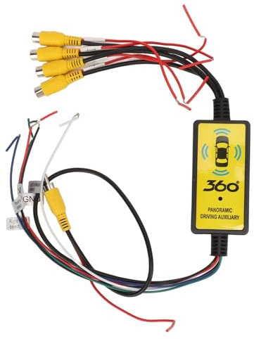 Video-Umschalter, 4-Wege-Rückfahrkamera-Video-Umschalter, 4 Eingänge, 1 Ausgang, Präzise Steuerung für SUVs