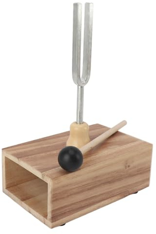 512HZ Tuning Fork Set, Frequency Healing Devices Wiith Wooden Resonance Box and Rubber Hammer, for Healing Acoustic Experiment Meditation Yoga Relaxation
