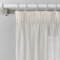 MYSKY HOME Vorhänge Gardinen mit Kräuselband Wohnzimmer Vorhang 2er Set Boho Gardine Leinenoptik H 175 x B 140 cm Natürlicher Stil Halbtransparent Falte Curtains, Beige.