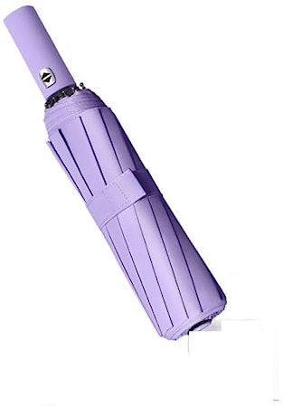 NESPIQ Parapluie Parapluies Pliants Lampe De Poche Entièrement Automatique Lumière LED De Nuit Pliant Grand Parapluie Colle Noire Parapluies Pliants (Color : Purple, Size : 32 * 6 * 6cm)