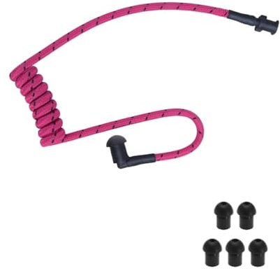 stdgove Radio Earpiece Accessories Acoustic Coil Tube Kinitted Fabric Nylon Moisture-Resistant Replacement with Ear Piece Tips (Rose)