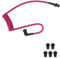 stdgove Radio Earpiece Accessories Acoustic Coil Tube Kinitted Fabric Nylon Moisture-Resistant Replacement with Ear Piece Tips (Rose)