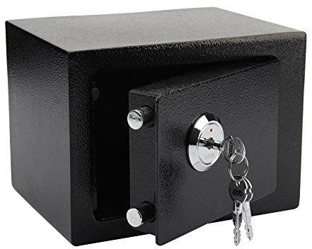 Lock box,23x17×17cm Box Small Small Box with Accessories and 3 Keys Keys Lock Cash Storage Box Home Mini for Home Office