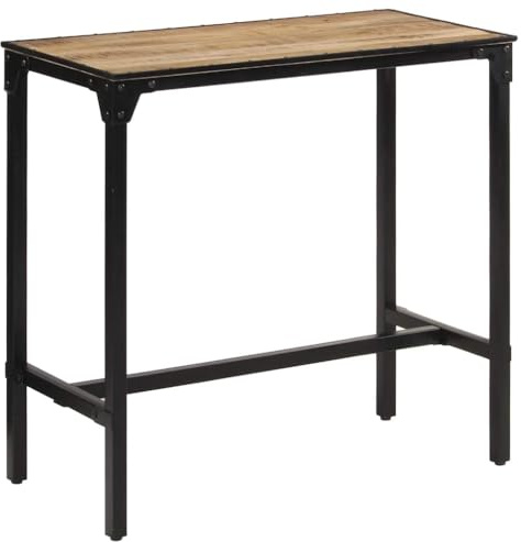 vidaXL Bartisch 110x55x107 cm Raues Massivholz Mango
