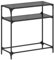 vidaXL Table Console avec Dessus en Verre Noir 80x35x81 cm Acier