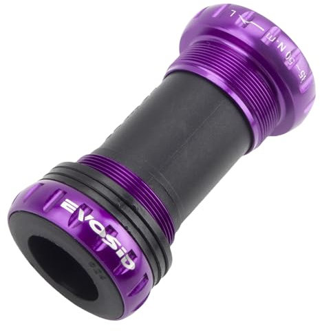 EVOSID Bottom Bracket, Mountain Bottom Bracket English BSA 68-73mm for 24mm Spindle Crank,Compatible with Mountain Bike and Road Bike (Purple)