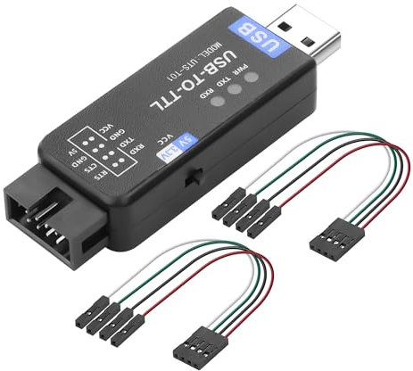XMSJSIY USB zu TTL Konverter mit CH343G Chip UART Treiber Freier USB zu TTL Serial Konverter Adapter mit Dupont Kabel Kompatibel mit Windows/Linux/Android Geeignet für Industrieausrüstung