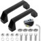 Set de 2 Asas de Aleación de Aluminio para Perfil de Aluminio Serie 30,Distancia entre Orificios de 120 mm,Maneta Puerta Aluminio,Tiradores Negros,Con Tuerca en T, Tornillos y Llave