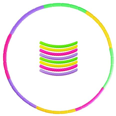 TYFGRT 8 Uds. De Aros De Hula para Niños, Aros De Hula Desmontables, Accesorios Deportivos, Aros De Hula De Plástico, Equipo De Fitness