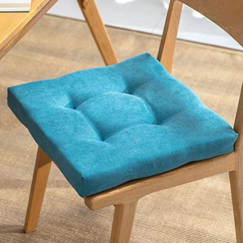 generic Stuhl Pad Quadratischer Stuhl Sitzkissen Eis Samt Stoff Matte Solid Color Waschbar Für Esszimmer Stuhl Büro Stuhl Kissen/Hellblau/45 * 45Cm