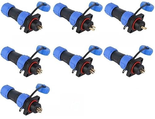IINKUEYK IP68 Connector SP17 SP13 SP16 SP20 SP21 Male & Female Socket 2 Hole Flange Panel 2 3 4 5 6 7 9 10 12Pin Sp16,5 Sets(Male Female)_6