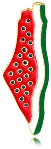 Broche en émail pastèque, jolies broches de pastèque de la Palestine, broche drapeau de la Palestine, broche tranche de carte d'été, pastèque fruit Palestine, Size