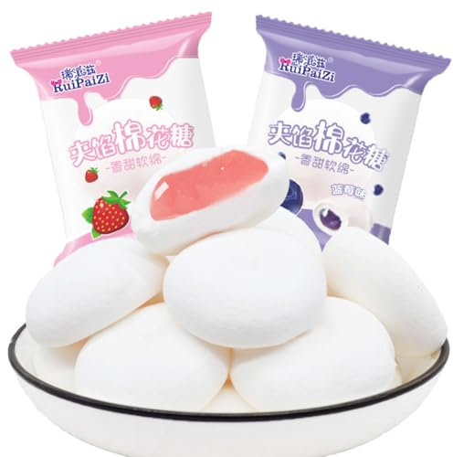 WSYLS marshmallow Erdbeer-Blaubeer-Geschmack marshmallows Lutscherförmige Zuckerwatte (Blaubeere)