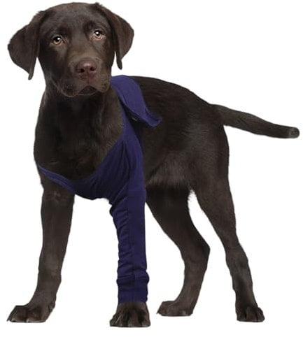 1 Pc Dog Leg Wound Protector Multi-size and Easy Fit Dog Legs Warmers Comfortable and Durable Protectors for Pet Front Leg Injury Recover Sprain and Avoids Wound Infection