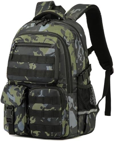 BlesMaller Schulrucksack für Jungen Teenager Rucksack Mädchen Kinder Schultasche für Grundschule Mittelschule Reise -mit Laptopfach Tagesrucksack (Camo)
