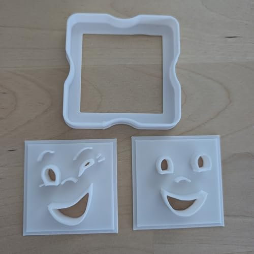Emporte pièce - BN sourire - Lot de 3 (1 contour + 2 visages) - biscuits fourrés