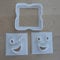Emporte pièce - BN sourire - Lot de 3 (1 contour + 2 visages) - biscuits fourrés