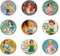 ANATTASOUL 9 Pièces sous-Verres Peinture, Ménagère Rétro Été Dessous de Verre Peinture Coasters, Arts et Artisanat pour Adultes, Peinture Dessous de Verre pour Maison, Bar