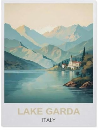 Puzzle 1000 Stück，Lago di Garda, Italien，Papier Kinderspielzeug Dekompression Spiel（38x26cm）-EN17