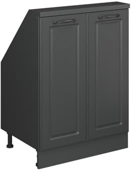 Vicco Dachschrägenschrank Rion, Anthrazit Landhaus/Anthrazit, mit 2 Türen