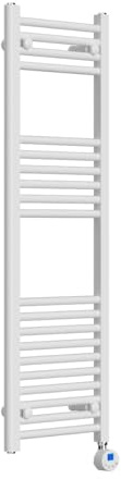 Lux Heat Electric White Ladder Towel Radiator 1200mm (H) x 400mm (W)