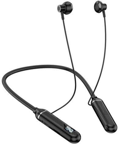 NHQZ Bluetooth 5.2 Sport Kopfhörer mit HiFi Stereo, Wireless Kopfhörer Geräuschunterdrückung, Wasserdicht, Neckholder-Bluetooth-Headset
