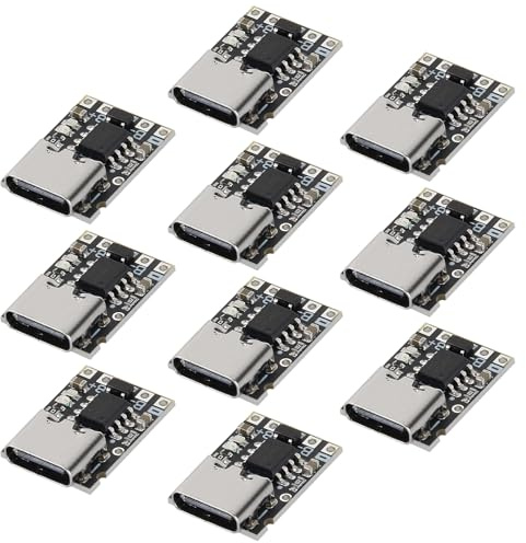10pcs TP4057 USB C Lithium Batterie Ladeplatine 1A 3,7V mit Schutz USB C Li-Ion Akku Ladeplatine