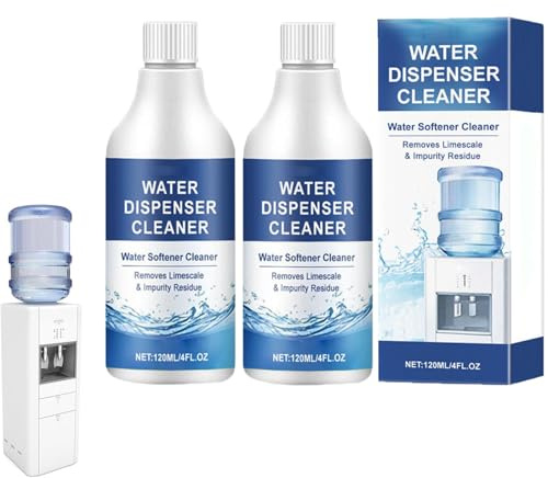 Water Dispenser Cleaner, Multi-Purpose Descaler, Water Cooler Cleaning Limescale Remover, Helps Remove Hard Water and Mineral Buildup, Natural Formula Gentle Cleansing, For Home And Office (2pc)