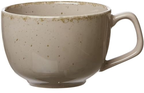 Ritzenhoff & Breker Kaffeetasse Casa, 200 ml, Obertasse im Vintage-Look, Mix & Match-Geschirr, Spülmaschinenfest & Mikrowellengeeignet, Porzellan, Nougat