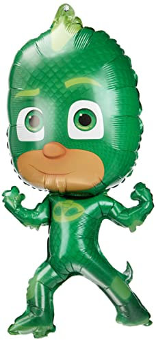 Grabo - Ball Foil Supershape 31-79cm SuperPyjamine - PJ Mask Gekko nicht verpackt, Grün, L175