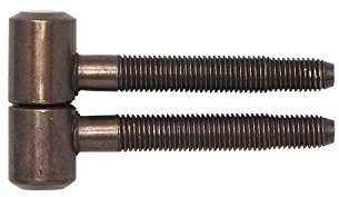 Einbohrband für Futtertüren, 16 mm, Stahl patiniert