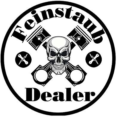 Feinstaub-Dealer Auto Aufkleber Sticker Diesel Feinstaub Umwelt Plakette Kulturgut JDM Tuning TÜV LKW Lustig Fun 2 Stück! Stickerbomb Racing Kolben Oldschool Feinstaub-Terrorist