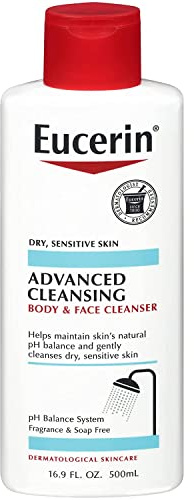 Eucerin Detergente avanzato per corpo e viso, 500 ml, 2 pezzi