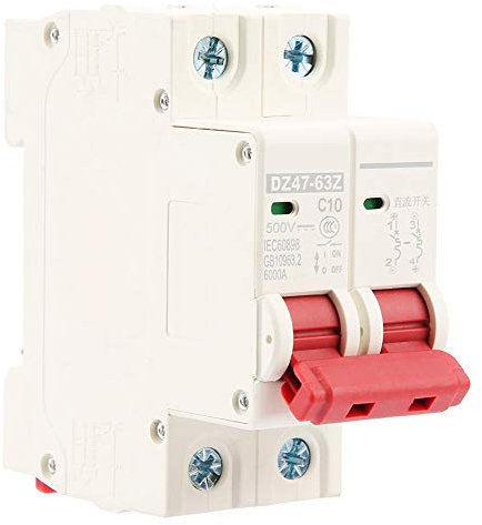 Interruttore Automatico, Interruttore Automatico, Interruttore Automatico 2P DC 500V 10A Mini Interruttore fotovoltaico DC Mini Interruttore Automatico Interruttore di SIC