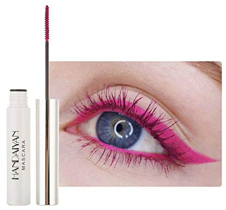 Allbestaye Bunt Wimperntusche Wasserfest Feiner Pinsel Grün Schwarz Weiß Wimpern Long-lasting (12#)