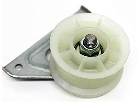 eRicambi, Ruota Tendicinghia Con Squadretta Per Asciugatrice, compatibile con Ariston Indesit C00504520 ex C00113879, Di Colore Bianco, Nuova Versione Originale