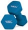 unycos - Kurzhanteln Neopren 2er Set von 9 kg, Rutschfest, Anti-Roll-Design, Bequemer Griff, Krafttraining, Fitness, Pilates, Training, Fitnessstudio (Blau)
