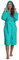 SABANALIA - Albornoz de rizo con capucha 420 grs, Unisex, 100% Algodón, Doble bolsillo, Variedad de tallas y colores, cinturon ajustable, Gran absorción - L, Turquesa