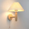 Martll Wandleuchte Innen Wandlampe mit Schalter Wandleuchten Holz Vintage E27 Wandbeleuchtung Nachtlicht für Schlafzimmer, Wohnzimmer Treppen Korridor, Ohne Lichtquelle (Weiß)