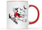SmartyPants Sabrina The Teenage Witch Mug Tea Coffee Cup - Chilling Adventures Halloween Comic Book Cute Little Mortal Hilda Zelda Spellman Salem Cat Riverdale Gift Present (Red Handle Prime)