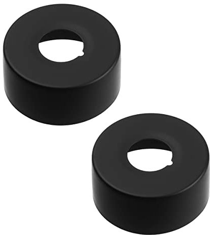 Cozylkx 2er-Pack Edelstahl Wasserhahn Dekor Rohrabdeckungen Wandflansch Rohrlochabdeckungen Rosette, Schwarz,66x25x30mm