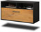 Lqliving Lowboard - Unterschrank Dallas, Wandmontiert, Korpus: anthrazit matt, Front: Holz-Design Eiche (92x49x35cm), mit Metall Griffen, Made in Germany