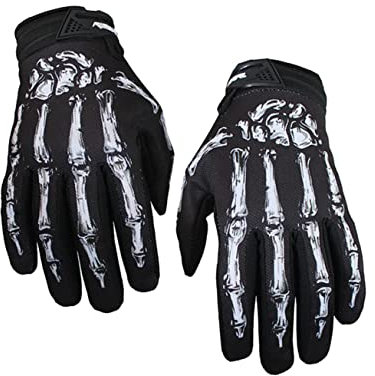 CLISPEED 1 Paar Fahrradhandschuhe Skelett-Handschuhe -Handschuhe Halloween- -Knochen-Handschuhe Unisex-Handschuhe Befreiungshandschuhe Sport Weiße Herren- Und