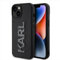 Karl Lagerfeld KLHCP15S3DMBKCK Hülle für iPhone 15 6.1 Schwarz hardcase 3D Rubber Glitter Logo