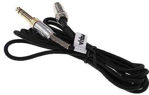vhbw Audio AUX Kabel kompatibel mit AKG Q701, K181, K72, M220 Kopfhörer - Audiokabel 3,5 mm Klinkenstecker auf 6,3 mm, 2 m Schwarz